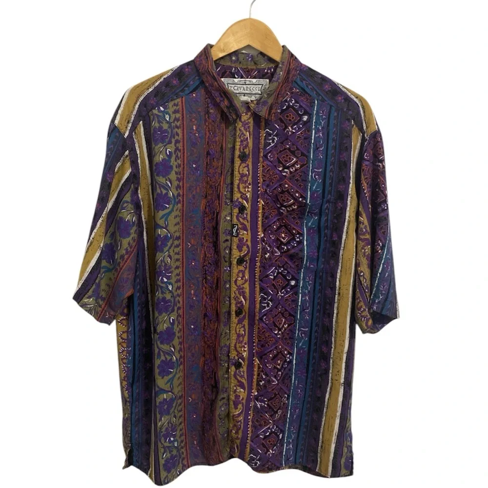 Vintage Z. Cavaricci short sleeve button down shirt - Picture 1 of 5